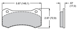 WILWOOD 150-9488K PAD SET BP-10 6617