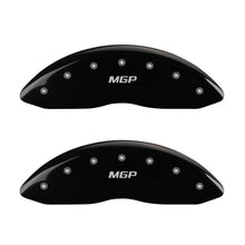 Load image into Gallery viewer, MGP Caliper Covers 15201SMGPBK Set of 4: Black finish, Silver MGP