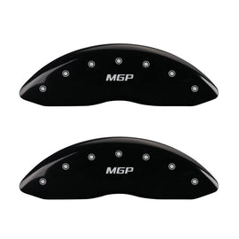 MGP Caliper Covers 15201SMGPBK Set of 4: Black finish, Silver MGP
