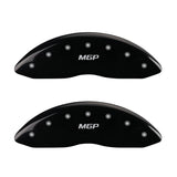 MGP Caliper Covers 15201SMGPBK Set of 4: Black finish, Silver MGP