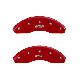 MGP Caliper Covers 15203SMGPRD Set of 4: Red finish, Silver MGP