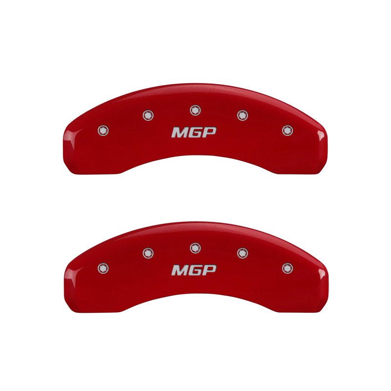MGP Caliper Covers 15206SMGPRD Set of 4: Red finish, Silver MGP