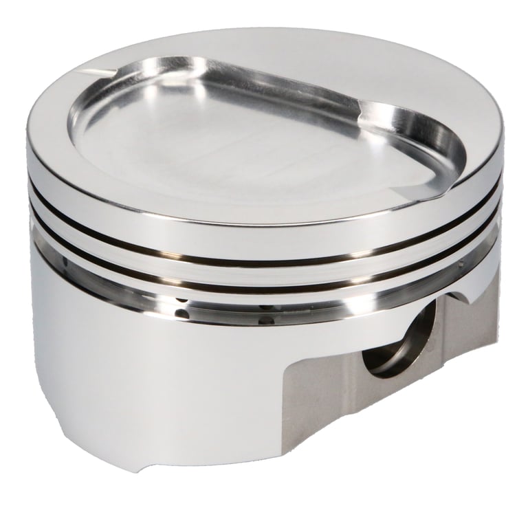JE Pistons 154166 Piston Set, 4032, Inv Dome/Dish, 4.390 Bore, 1.520 CD, 0.990 Pin, Set of 8.