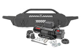 Rough Country 10717 Front Bumper | High Clearance | 12000-Lb Pro Series Winch | Synthetic Rope Toyota Tacoma 4WD (16-23)