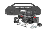 Rough Country 10715 Front Bumper | Hybrid | 12000-Lb Pro Series Winch | Synthetic Rope | Toyota Tacoma (16-23)