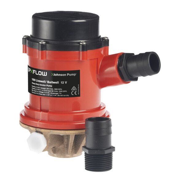 JOHNSON PUMP 16004B LIVWELL PMP 1600 GPH 12V WITH INLET