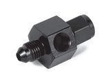 NOS/Nitrous Oxide System 16107NOS -4 MALE TO -4 FEMALE 1/8NPT GAUGE ADAPTER, BLACK