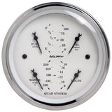 AutoMeter 1612 Traditional incandescent lighting illuminates around the perimeter of the dial