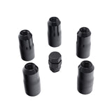 Rugged Ridge 1671534 Wheel Lock Nut Set, 5 Nuts w/Key, Black, M14-1.5