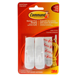 3M 17001ES COMMAND  MEDIUM UTILITY HOOKS