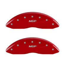 Load image into Gallery viewer, MGP Caliper Covers 17016SMGPRD Set of 4: Red finish, Silver MGP