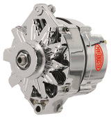 Powermaster Performance 17102 Alternator; 10DN; Externally Regulated; 70 Amp; 45 Idle; 1V; Chrome;