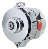 Powermaster Performance 17294-344 Alternator; 12si; 100 Amp; 75 Idle; 1V; Baffle; OE Look; Chrome;