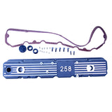 Omix 1740115 Valve Cover; Thermoplastic Olefin; w/Gasket; 4.2L Logo; Black;