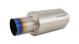 Vibrant Performance 17566 Muffler with Straight Cut Burnt Tip, 4.00