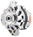 Powermaster Performance 178021 Alternator; CS130; Straight Mounting; 105 Amp; 85 Idle; 1V Pulley; Chrome;