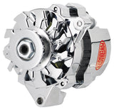 Powermaster Performance 179261 Alternator; CS121; Offset Right; 100 Amp; 60 Idle; 1V Pulley; Chrome;