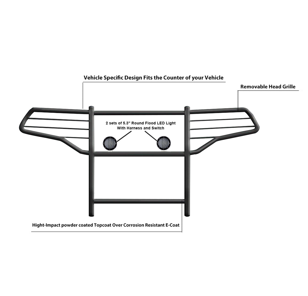 Black Horse Off Road 17FJ31MA-PLFB Black Steel Modular