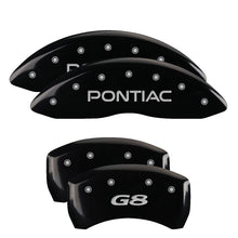 Load image into Gallery viewer, MGP Caliper Covers 18011SPG8BK Set of 4: Black finish, Silver Pontiac / G8