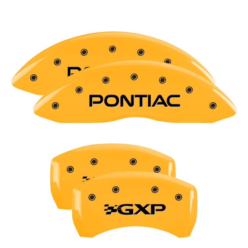 MGP Caliper Covers 18011SPXPYL Set of 4: Yellow finish, Black Pontiac / GXP