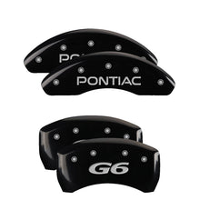 Load image into Gallery viewer, MGP Caliper Covers 18025SPG6BK Set of 4: Black finish, Silver Pontiac / G6