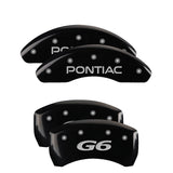 MGP Caliper Covers 18025SPG6BK Set of 4: Black finish, Silver Pontiac / G6