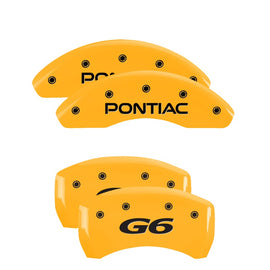 MGP Caliper Covers 18025SPG6YL Set of 4: Yellow finish, Black Pontiac / G6