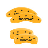 MGP Caliper Covers 18026SPOPYL Set of 4: Yellow finish, Black Pontiac