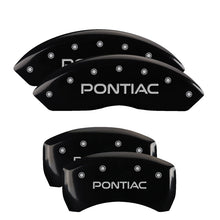 Load image into Gallery viewer, MGP Caliper Covers 18030SPOPBK Set of 4: Black finish, Silver Pontiac