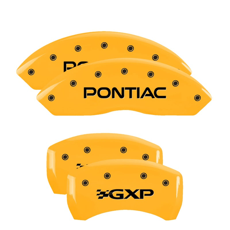 MGP Caliper Covers 18030SPXPYL Set of 4: Yellow finish, Black Pontiac / GXP