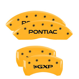 MGP Caliper Covers 18030SPXPYL Set of 4: Yellow finish, Black Pontiac / GXP