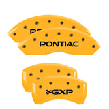 MGP Caliper Covers 18030SPXPYL Set of 4: Yellow finish, Black Pontiac / GXP