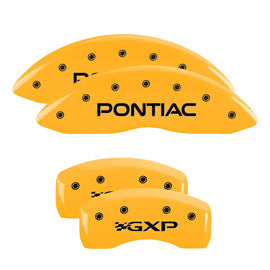MGP Caliper Covers 18031SPXPYL Set of 4: Yellow finish, Black Pontiac / GXP