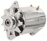 Powermaster Performance 182111-2 PowerGEN Alternator; Short Case; 90 Amp; 65 Idle; 12V; w/Lamp Terminal; Chrome;