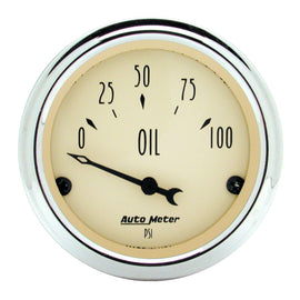 AutoMeter 1827 Traditional incandescent lighting illuminates around the perimeter of the dial
