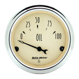 AutoMeter 1827 Traditional incandescent lighting illuminates around the perimeter of the dial