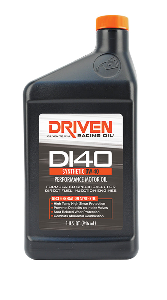 Driven Racing Oil 18406 DI40 0W-40 Synthetic Direct Injection Engine Oil - 1 Quart Bottle