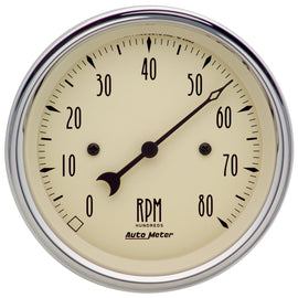 AutoMeter 1890 Traditional incandescent lighting illuminates around the perimeter of the dial