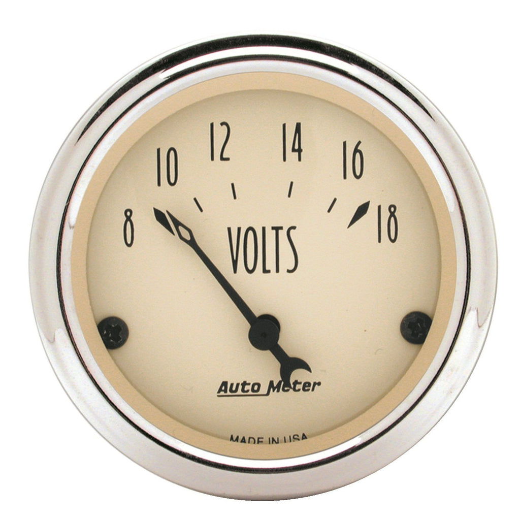 AutoMeter 1891 Traditional incandescent lighting illuminates around the perimeter of the dial