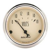 AutoMeter 1891 Traditional incandescent lighting illuminates around the perimeter of the dial