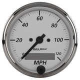 AutoMeter 1988 Traditional incandescent lighting illuminates around the perimeter of the dial
