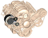Holley 20-140BK Passenger's Side A/C Bracket - Includes R4 A/C Compressor, Tensioner, & Pulleys