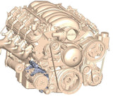 Holley 20-160BK Low-Mount LS Drive System (A/C) w/ Sanden SD7 Compressor - Passenger's Side