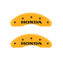 Load image into Gallery viewer, MGP Caliper Covers 20003FHONYL Front Set of 2: Yellow finish, Black Honda