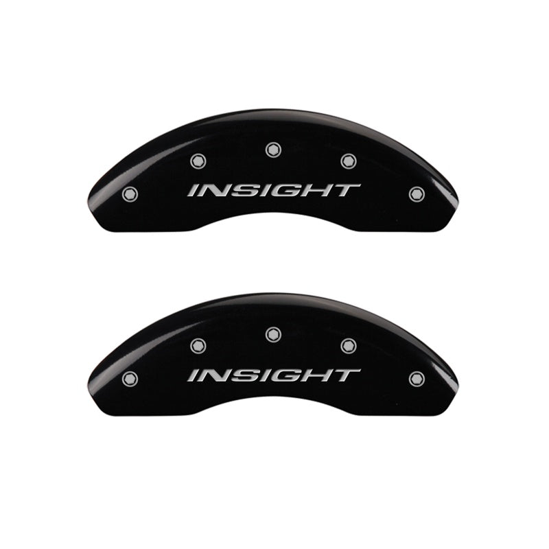 MGP Caliper Covers 20003FINSBK Front Set of 2: Black finish, Silver Insight (Front Only)