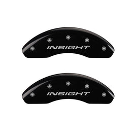 MGP Caliper Covers 20003FINSBK Front Set of 2: Black finish, Silver Insight (Front Only)