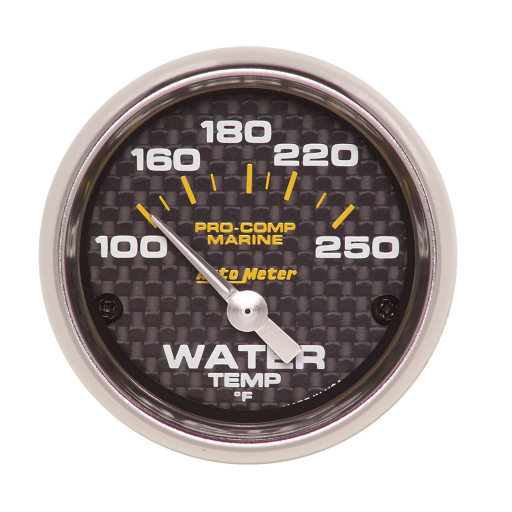 AutoMeter 200762 GAUGE, WATER TEMP, 2 1/16" , 100-250 Degrees F, ELECTRIC, MARINE WHITE