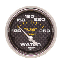 Load image into Gallery viewer, AutoMeter 200762 GAUGE, WATER TEMP, 2 1/16" , 100-250 Degrees F, ELECTRIC, MARINE WHITE