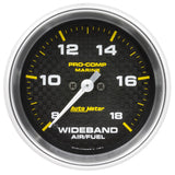 AutoMeter 200870-40 Traditional incandescent lighting illuminates around the perimeter of the dial