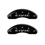 MGP Caliper Covers 20143FCIVBK Front Set of 2: Black finish, Silver Honda Civic (2015)